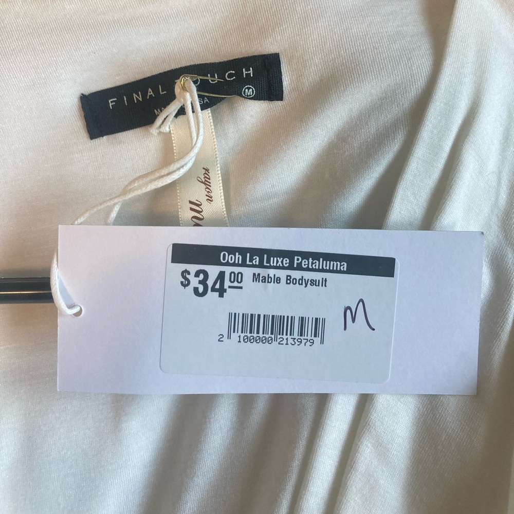 White long sleeve bodysuit
